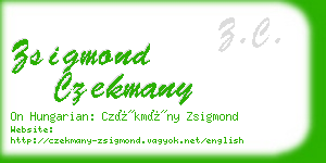 zsigmond czekmany business card